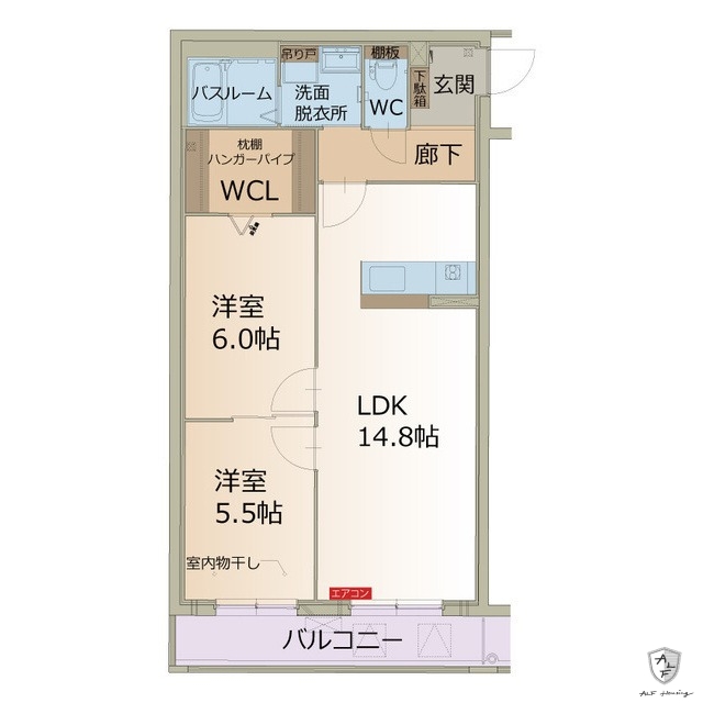 多治見市小泉町のマンションの間取り