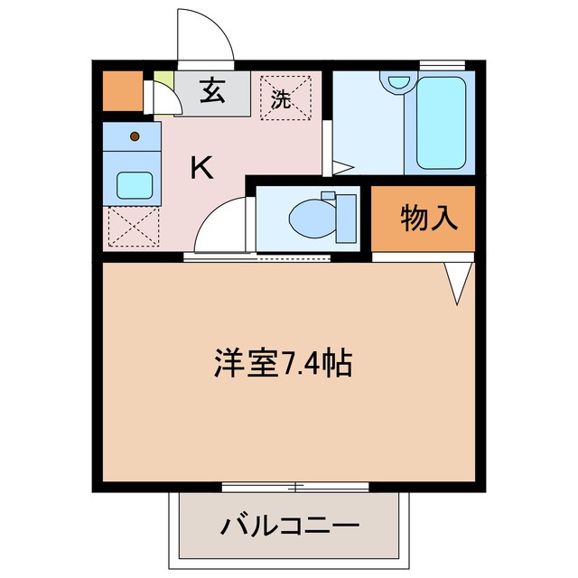 伊賀市平野北谷のアパートの間取り