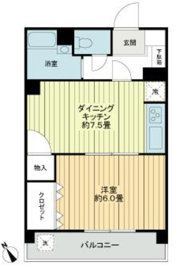 杉並区和田のマンションの間取り