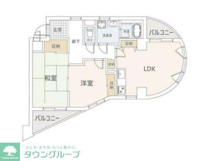 葛飾区南水元のマンションの間取り