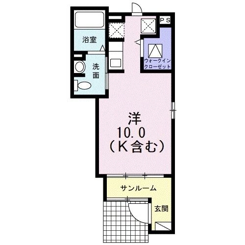 静岡市清水区楠新田のアパートの間取り