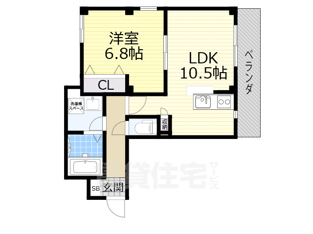 南海高野線 浅香山駅 徒歩4分 3階建 築15年の間取り写真