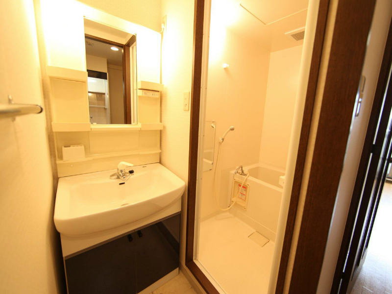 洗面設備　独立洗面台　収納スペース有