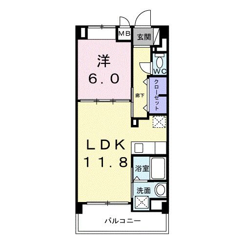 ローズ　ラインの間取り