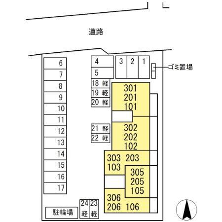 その他部屋・スペース　建物・駐車場区画図