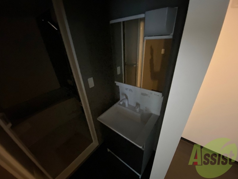 洗面設備　シャンプードレッサー。身支度はここでばっちりですね。