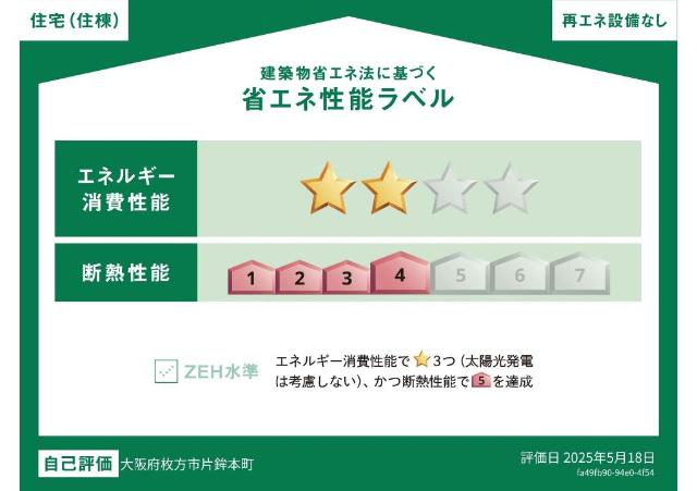建物外観　省エネ性能ラベル
