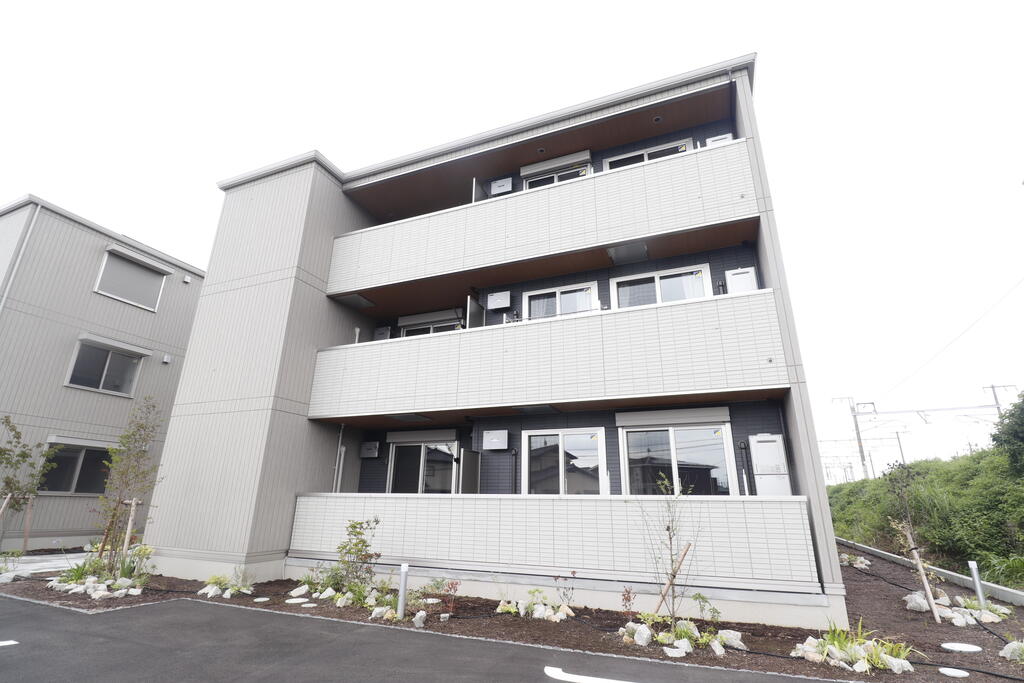建物外観　西阿知の新築2LDK物件♪
