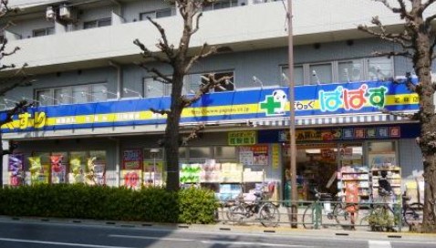 ドラックストア　どらっぐぱぱす若林店（ドラッグストア）まで650m