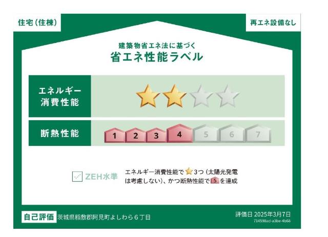 建物外観　省エネ性能ラベル