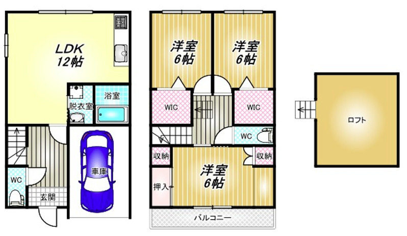 羽曳野市島泉4丁目戸建の間取り写真