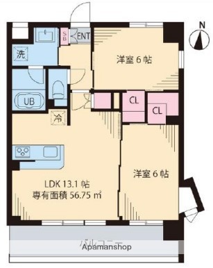 東京メトロ東西線 木場駅 徒歩11分 7階建 築8年の間取り写真