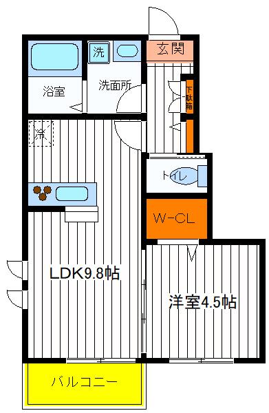 ＪＲ青梅線 昭島駅 徒歩6分 2階建 築2年の間取り写真