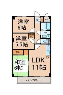 地下鉄鶴舞線 庄内通駅 徒歩10分 4階建 築35年の間取り写真