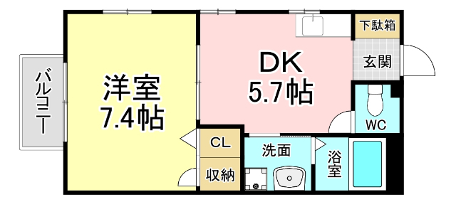 ドゥソレイユ21 A棟の間取り写真