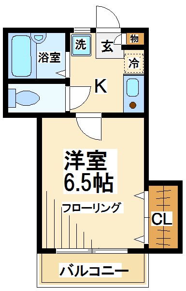 京王線 柴崎駅 徒歩5分 2階建 築29年の間取り写真