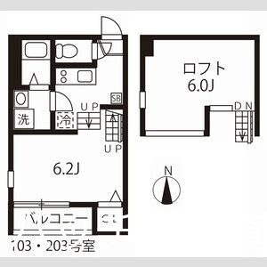 地下鉄東山線 高畑駅 徒歩9分 2階建 築7年の間取り写真