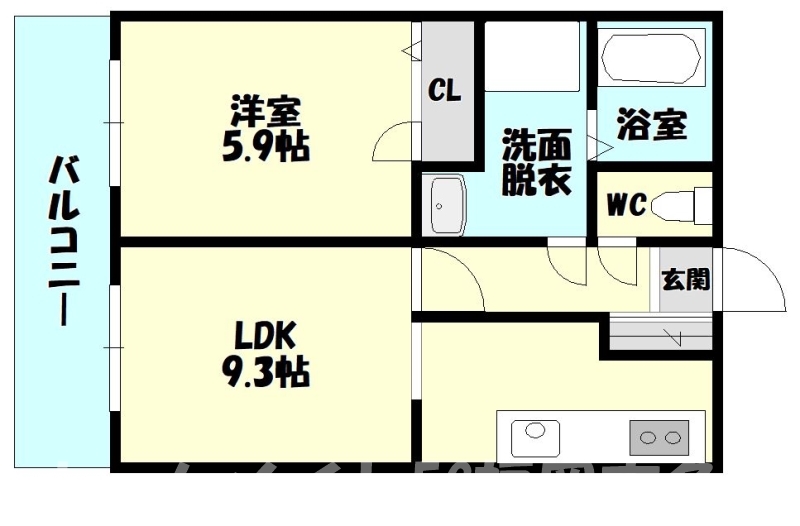 ＪＲ篠栗線 原町駅 徒歩5分 3階建 築24年の間取り写真