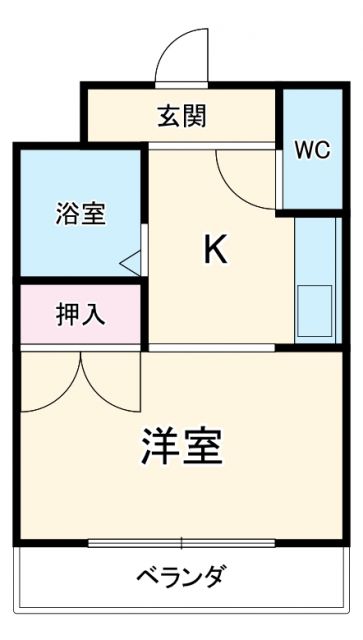 岐阜市琴塚のマンションの間取り