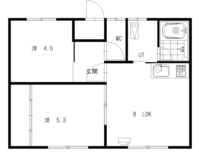 シナジハイツの間取り