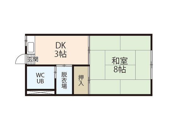 広島市安佐南区伴東のアパートの間取り