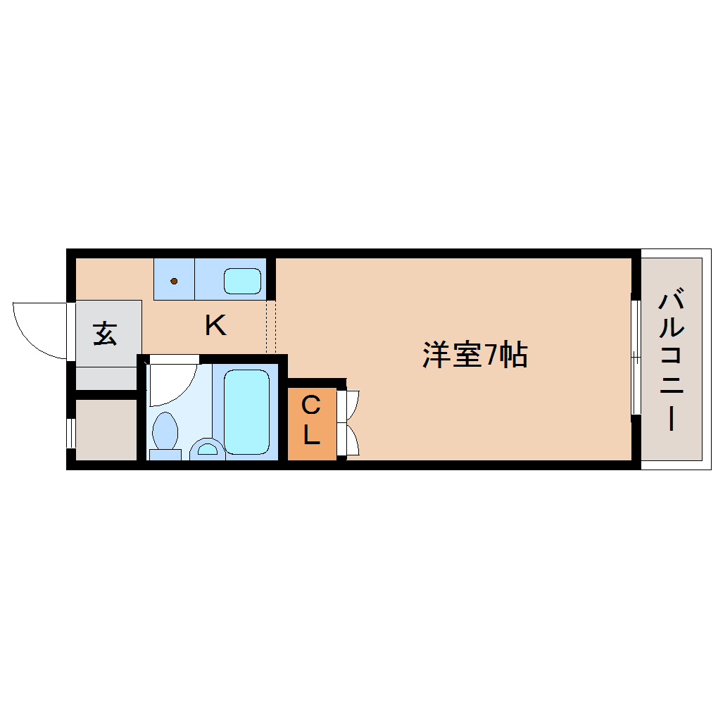 奈良市西大寺芝町のマンションの間取り