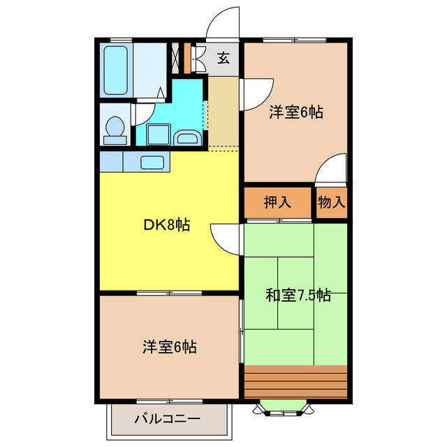 コーポ花水木の間取り