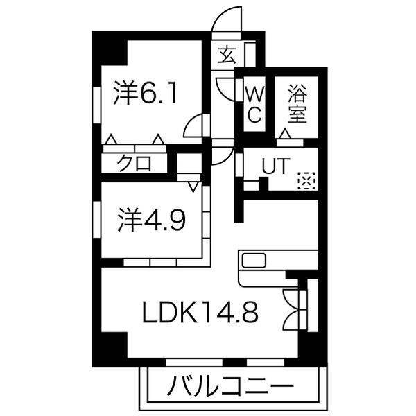 常滑市新開町のマンションの間取り