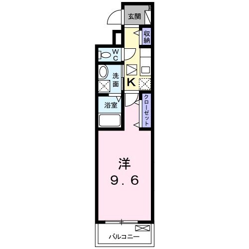 橿原市法花寺町のアパートの間取り