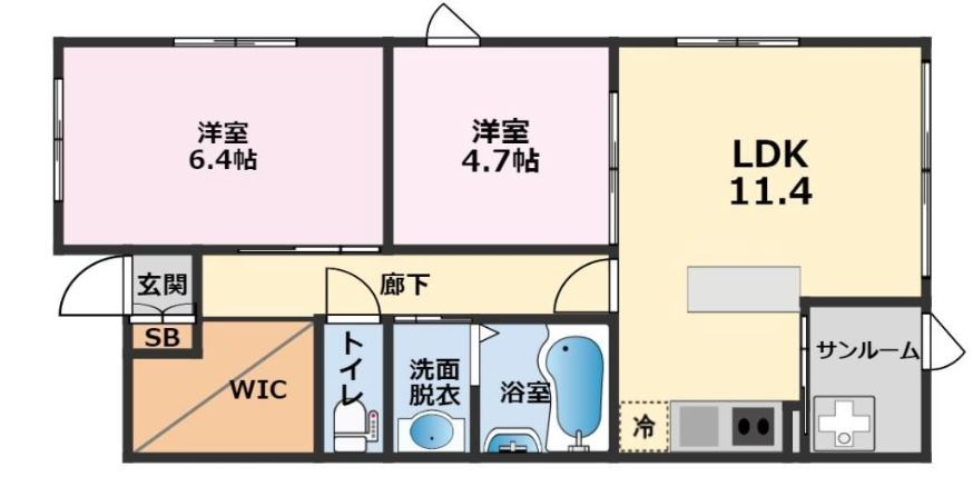 糟屋郡久山町大字久原のアパートの間取り