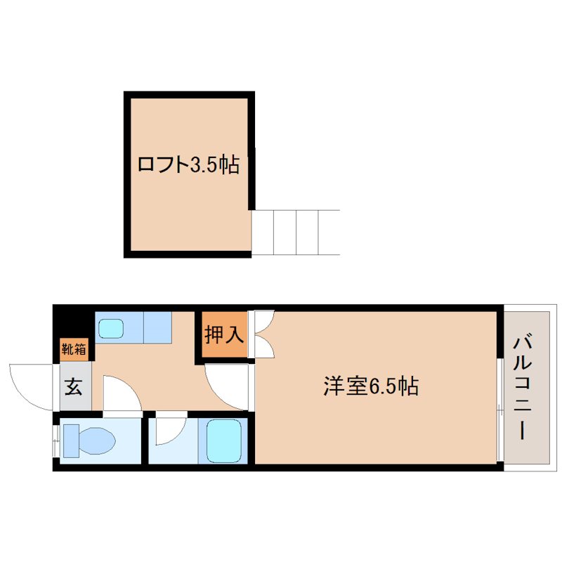 エルメゾン二日市Aの間取り