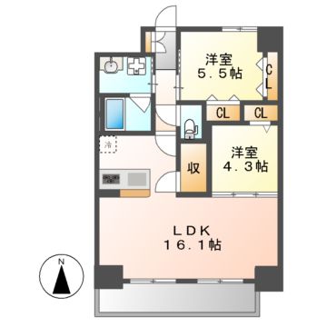 ハイドランジア東別院の間取り