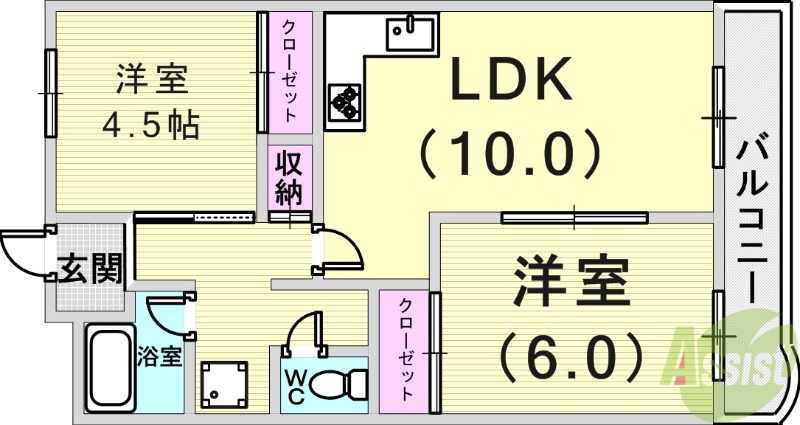 サンマリン神戸の間取り