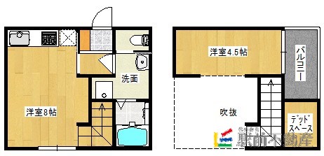 小城市三日月町長神田のアパートの間取り