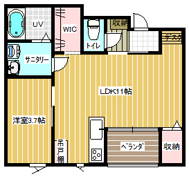 仮称）東町２丁目新築アパートの間取り