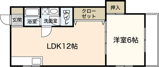 広島市中区白島九軒町のマンションの間取り