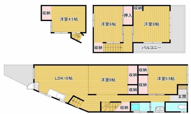 金指三上様貸家の間取り