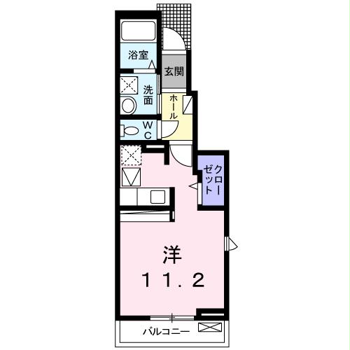 郡山市島のアパートの間取り