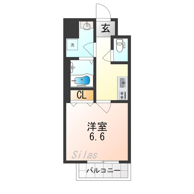 吹田市岸部南のマンションの間取り