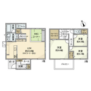 前熊一ノ井戸建の間取り