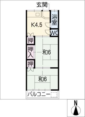 弥生荘の間取り