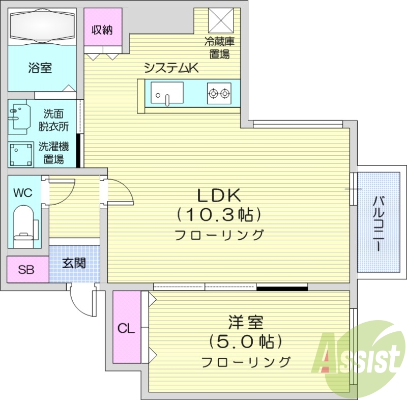 ル・シェーヌ桑園の間取り