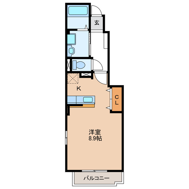 岐阜市早田東町のアパートの間取り