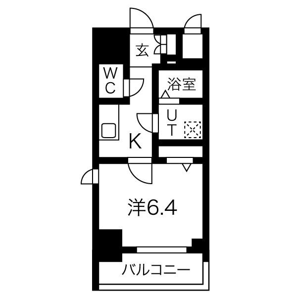 名古屋市中村区中島町のマンションの間取り