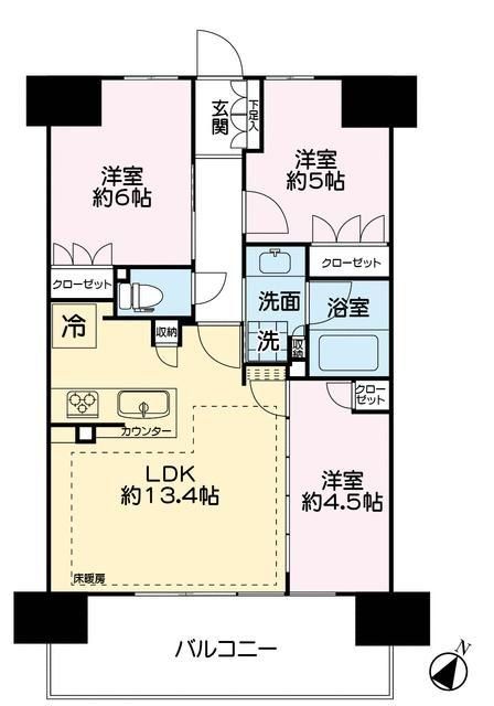 四街道市四街道のマンションの間取り