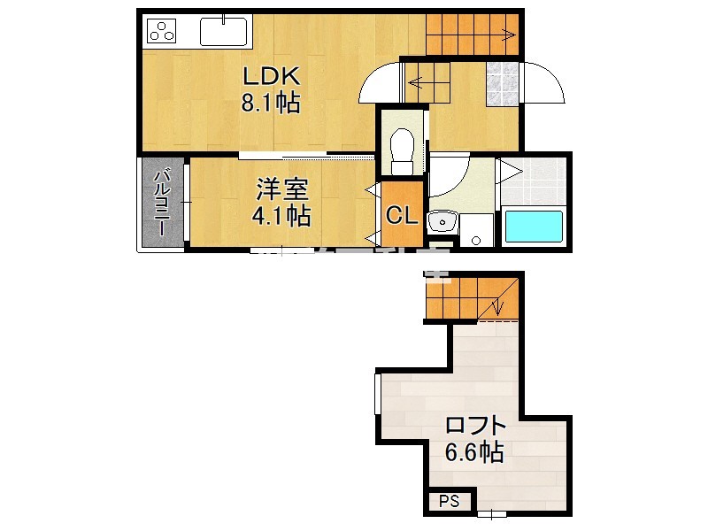 ハレクラニ佐賀東の間取り