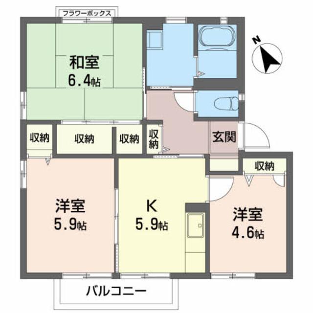 ハイネス五番館の間取り