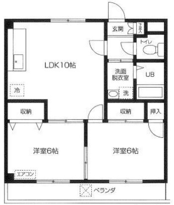 板橋区蓮根のマンションの間取り