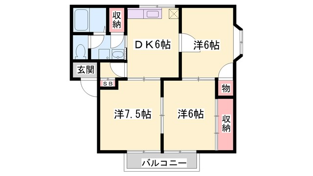 ハイツ渚の間取り