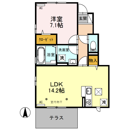 ロータス　Ｂの間取り